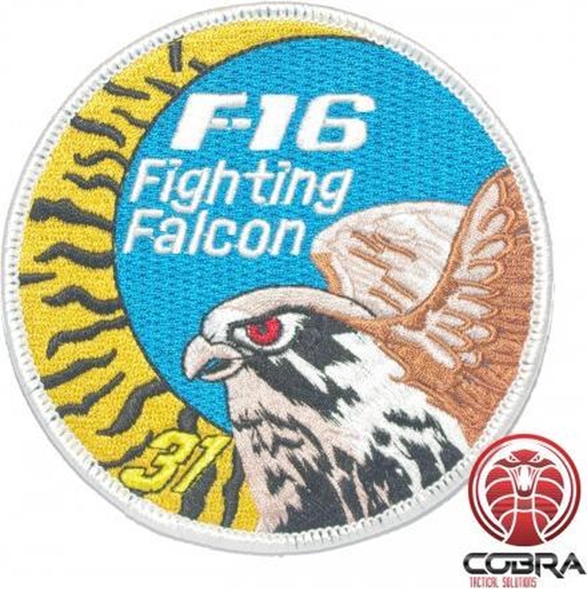 Belgian Air Force F-16 Fighting Falcon – 31 Tiger squadron aviation geborduurde patch | Strijkpatches | Military Airsoft